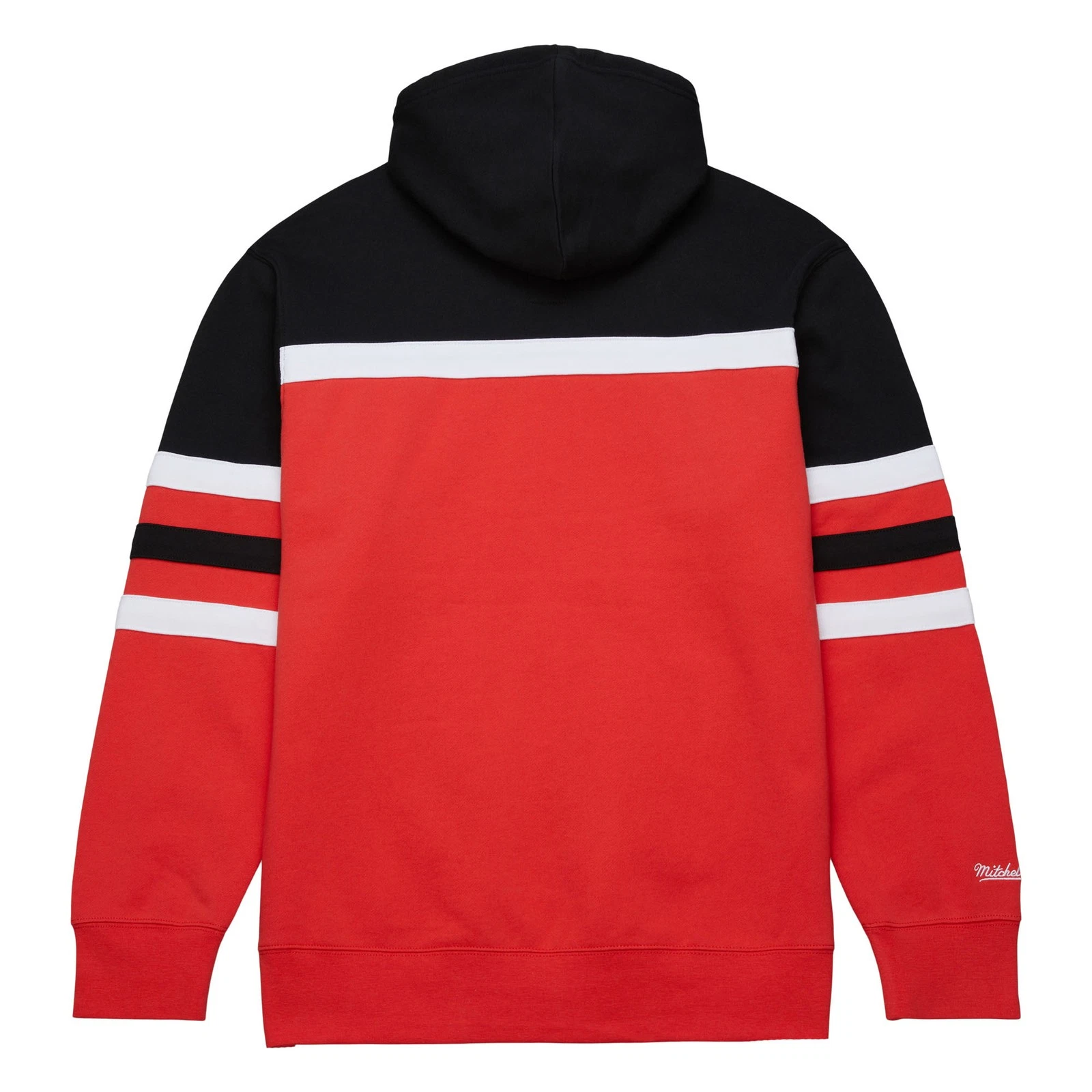 Felpa con cappuccio pullover uomo Mitchell & Ness rosso nero Carolina Hurricanes Head Coach