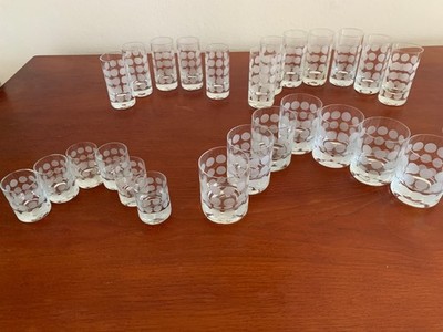 GLAS INGRID ''Polka Dots''-Muster Gläser Set 7*7,5cm 7*10,5cm 5*9,8cm 6*5,5cm