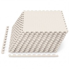 12Tiles 25 x 25 Puzzle Exercise Mat w/Borders for Home Gym Playroom 51.5 sq.ft