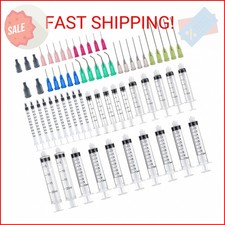 30 Pack 1ml, 3ml, 5ml, 10ml, 20ml Glue Measuring Dispenser with14ga,16ga, 18ga,