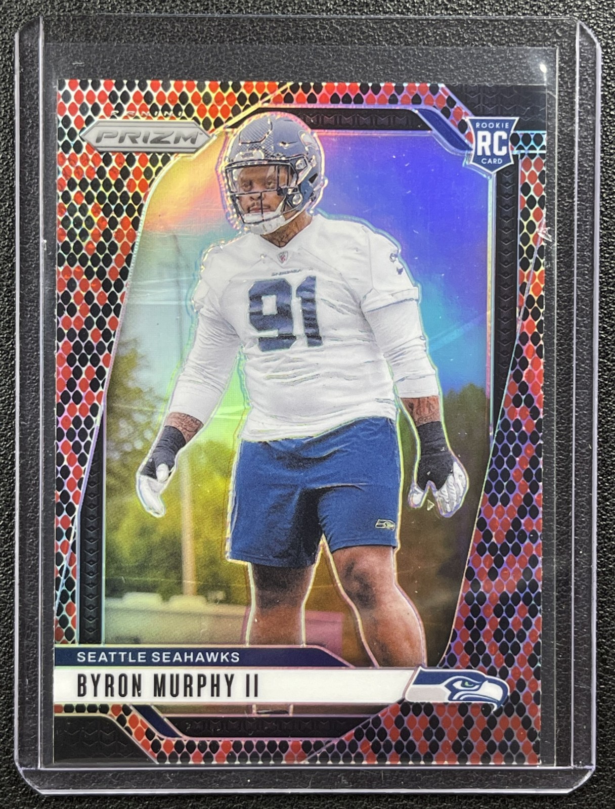 BYRON MURPHY II 2024 PANINI PRIZM #317 ROOKIE SNAKESKIN SP RC SEAHAWKS
