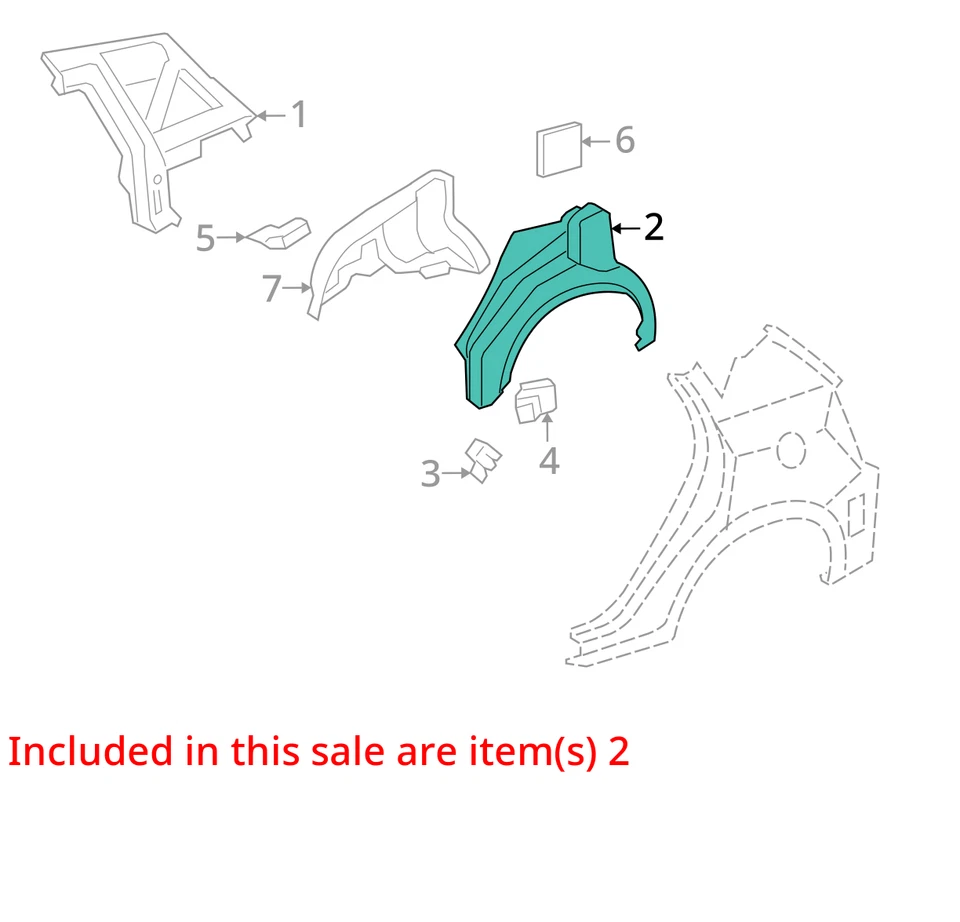 ADEQUADO PARA 2009-2010 PONTIAC VIBE PANEL RR W H OTR 19183980 - NOVO FABRICANTE DE EQUIPAMENTO ORIGINAL 19183980 - Imagem 2 de 3