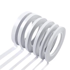 Double-Sided Tape for Arts, Crafts, Photography, 6mm/ 9mm/ 12mm/ 15mm, White 