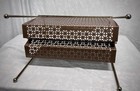 MCM Atomic Magazine Rack / Record Stand – Retro Mesh Metal Holder – Mid Century — photo 8