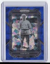 2023 Panini Prizm Blue Ice Sam Rice Washington Senators #186