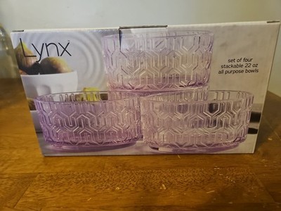 Lynx Set of 4 Stackable 22 Oz All Purpose Bowls