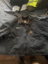 Carhartt Detroit J97 BLK Men  s XL Plaid Liner Full Zip Vintage Black