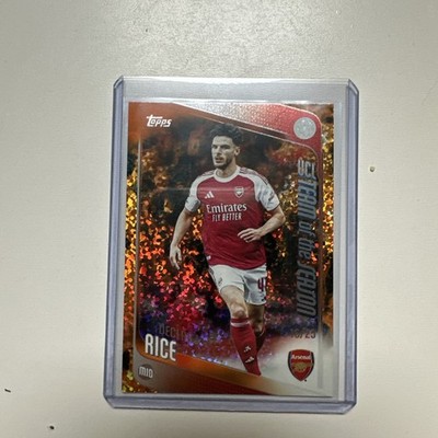  2026 Topps UEFA Champions League Declan Rice Arsenal Orange sparkle /25