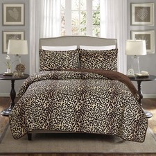 GrandLinen 3-Piece King Size Quilt Set Fine Animal Print Oversized 118" X 95...