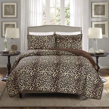 GrandLinen 3-Piece King Size Quilt Set Fine Animal Print Oversized (118" X 95...