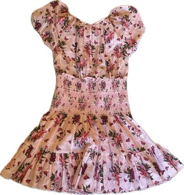 LoveShackFancy Spritz Dress Rosemary Pink Floral Mini Dress Sz. XS - EUC
