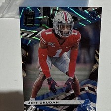 Panini 2020 Donruss Elite Jeff Okudah Razzle Dazzle SSP RC #117 Detroit Lions