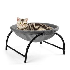 Elevated Cat Hammock Bed with Removable Washable Mesh Raised Free-Standing Ca...