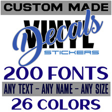 Custom Text Vinyl Lettering Sticker Decal Personalized - ANY TEXT ANY NAME c24