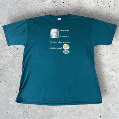 Vintage 90s Albert Einstein Quote Graphic Shirt Green Men s XL STEM JERZEES