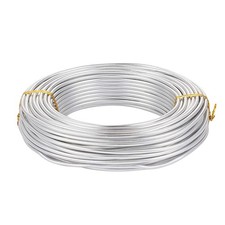Aluminum Craft Wire 82 Ft 9 Gauge 3mm Silver Bendable - Jewelry Making