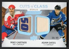 2024-25 Engrained Icons Cuts of Class Duals Stick Mike Gartner Adam Oates 08/49