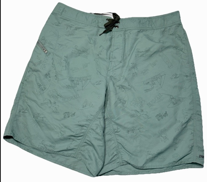 Mens Patagonia Wavefarer Swim Shorts All Over Surf Print & Script Barritz 38 thumbnail 5
