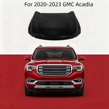 For 2020-2023 GMC Acadia Hood Panel 84666225 Black Steel Front