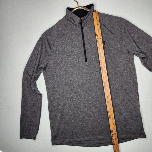 Under Armour 1/4 Zip Pullover Loose Long Sleeve Dark Gray Mens Size Medium - Picture 8 of 16
