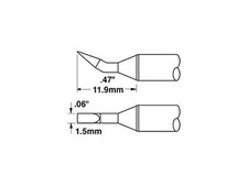 Metcal STTC-599 Cartridge, Chisel, Bent, 1.5mm 0.06 In , 30 Deg