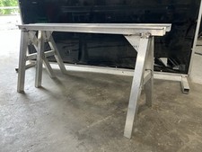 Metal Sawhorse Workshop Equipment 2 Pack Aluminum Made 4-0wide X2-4 Tall Metal Sawhorse Workshop Equipment 2 Pack Aluminum Made 4-0wide X2-4 Tall