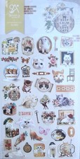 Sonia Stickers Keep Calm and Love Cats Nylon Sticker Sheet KAWAII 