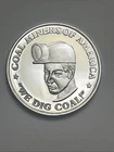 Vintage Coal Miners of America “We Dig Coal” 1 oz .999 Silver Art Round Coin