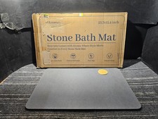 Jiloma 24" x 16" Stone Bath Mat Diatomaceous Earth Shower Absorbent Mat Non-Slip
