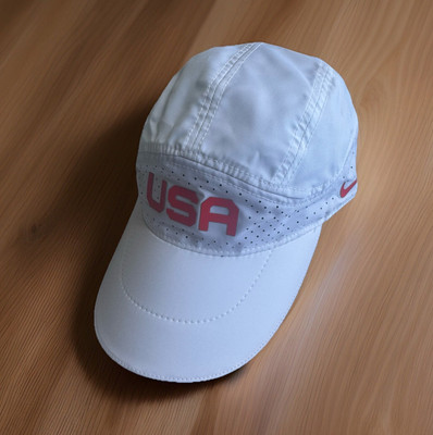 Nike Pro Elite USA International Tailwind Running Track Hat Cap White