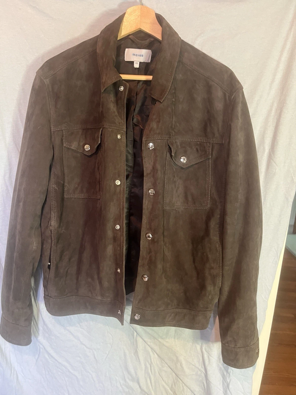 Reiss Jagger Goat Suede Jacket Men's size XS - read description image 4