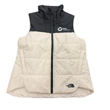 The North Face Vest Womens Medium Black White Ladies Everyday Insulated Puffer
