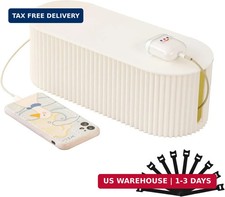 FABROK Cable Management Box, Plastic Cord Hider Box, Small, White