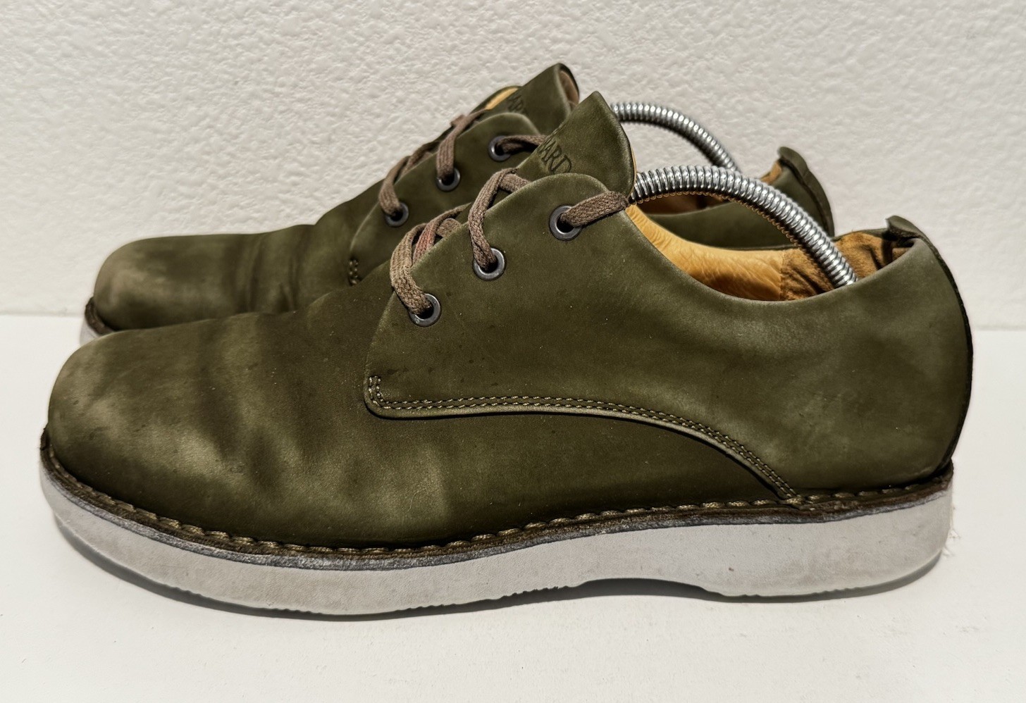 SAOLA Scarpa da passeggio Oxford Samuel Hubbard uomo pelle scamosciata verde taglia 11 5 suola Vibram