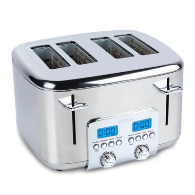 All-Clad 4 Slice Toaster Stainless Steel Dual Control Digital Timer (NEW)