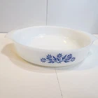 Vintage Corning ware / Pyrex blue cornflower 9” Cake Pan Dish #429 w handles