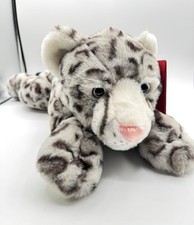 FAO Schwartz Lay Down Snow Leopard Plush Stuffed Animal