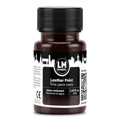 Brown Leather Paint 1.69 Fl Oz Repair Care Faux Smooth Surface DIY Dye