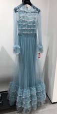 38IT- Valentino blue embroidered gown dress - BNWT