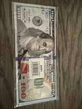  100 Hundred Dollar Bill Wallet Money Thin Bi-Fold Card Holder
