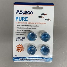 AQUEON 6 PACK, 4 CT. Pure Live Beneficial Bacteria and Enzymes Balls For Fish