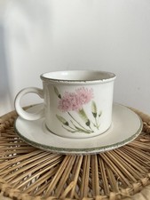 Vintage Midwinter STONEHENGE Invitation Cup & Saucer  Stoneware Floral VGC 