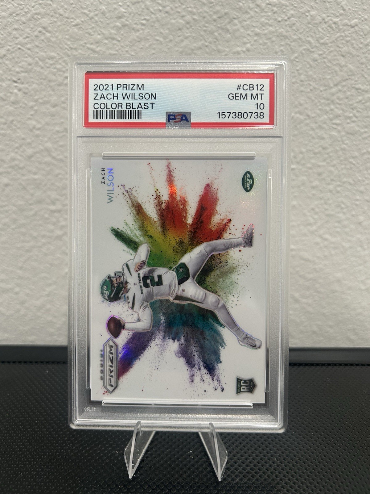 Zach Wilson Panini Prizm Color Blast #CB12 Base