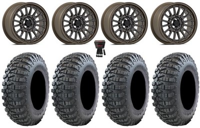 Valor V14 15'' Wheels Root Beer 35'' Terra Master Tires Polaris RZR Turbo R&Pro R