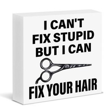 Funny Hairdresser Gifts for Women Men, Hair Stylist Gifts I Can't Fix Stupid ...