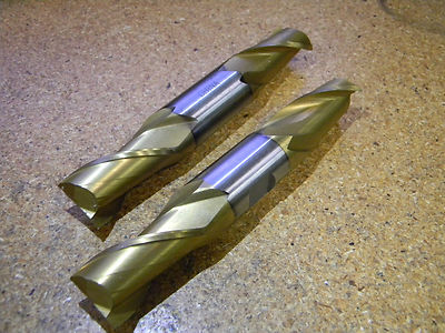 Interstate Double End Mills 7/8'' x 1-9/16'' 2FL HSS TiN QTY 2   722-208