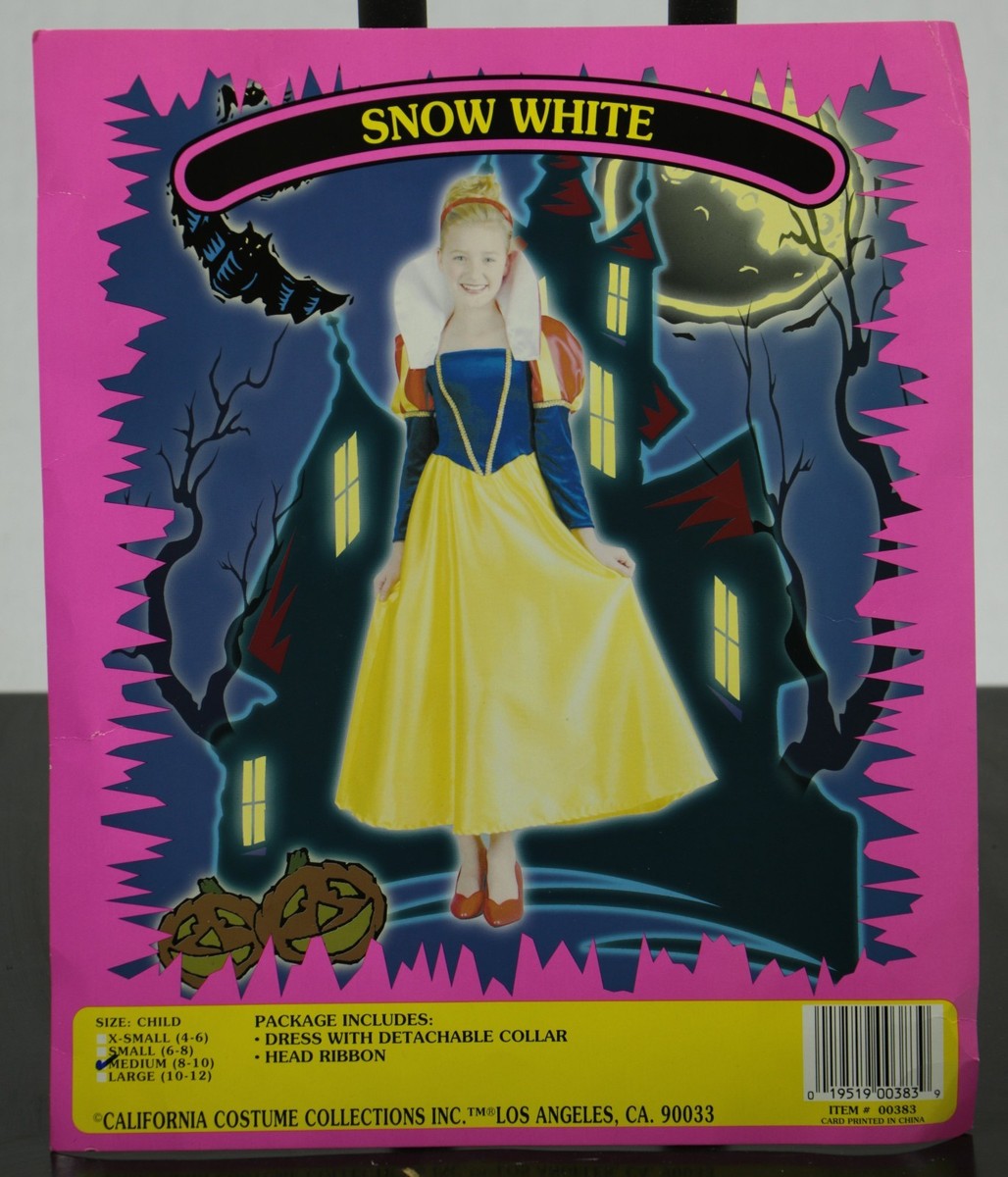 Snow White Child's 2 Pc Yell/ Rd/Bl Dress & Hair Ribbon Fairy Tale