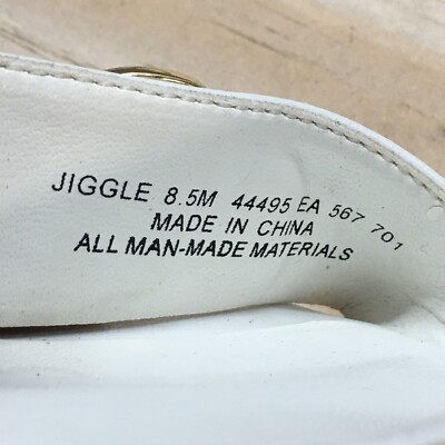 Sora8点 Covington Sandals Womens 8.5M Jiggle Ankle Strap White Faux