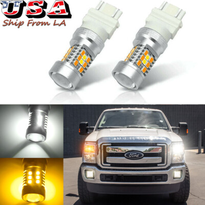 2x Switchback LED Turn Signal Light Bulbs For Ford F-150 F-250 F-350 Super Duty