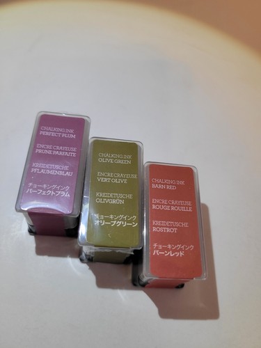 Creative Memories Chalking Inks X3 Olive, Plum And Barn Red NIP Tested For Use - Picture 14 of 15
